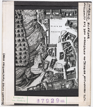 Vorschaubild Madrid, Alcázar: Ausschnitt aus dem Stadtplan von Teixeira 